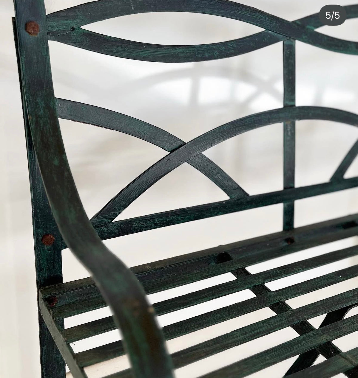 Vintage Wrought Iron Children’s Bench
