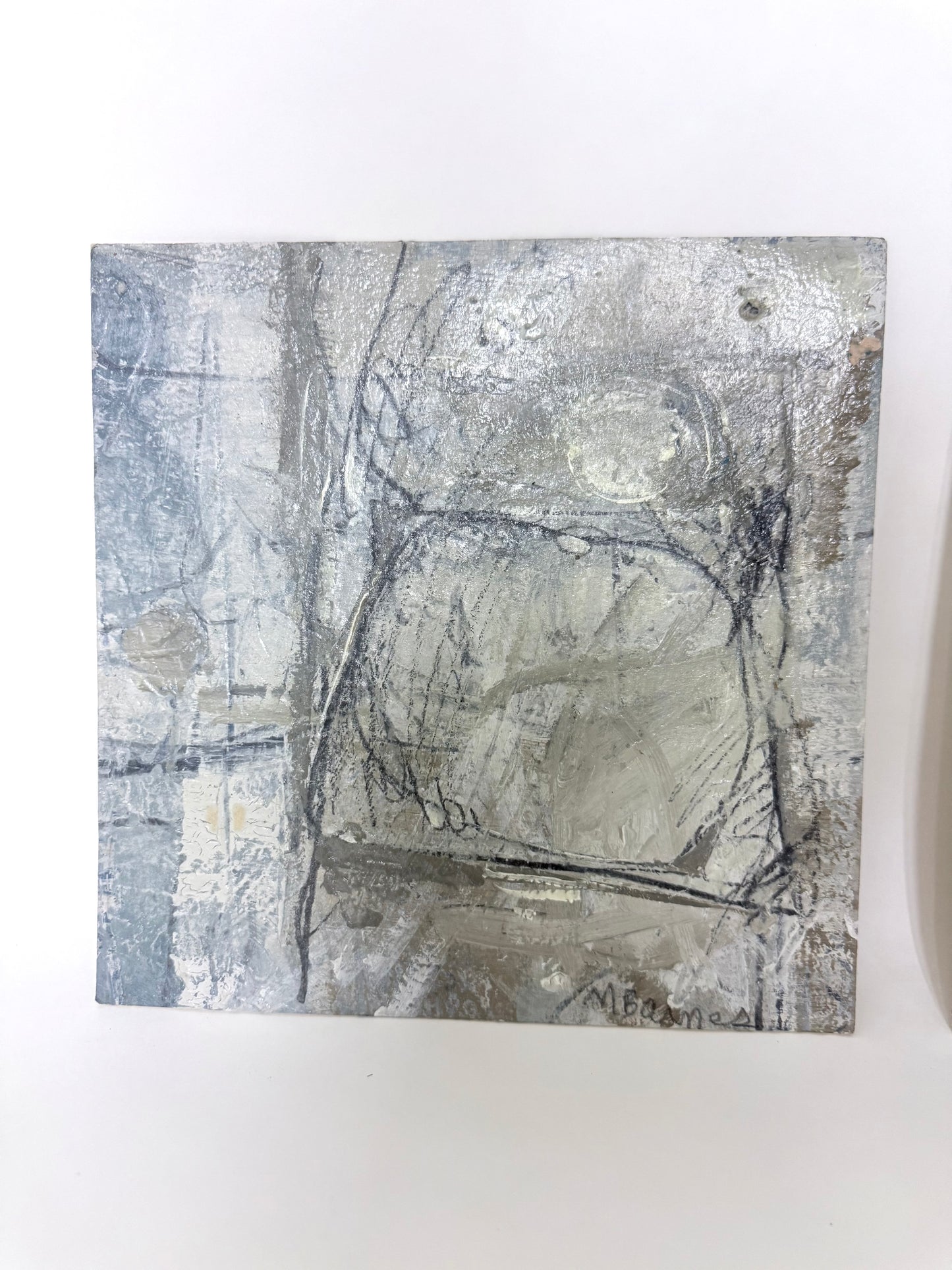Pair of Original Abstract Mixed Media Paintings