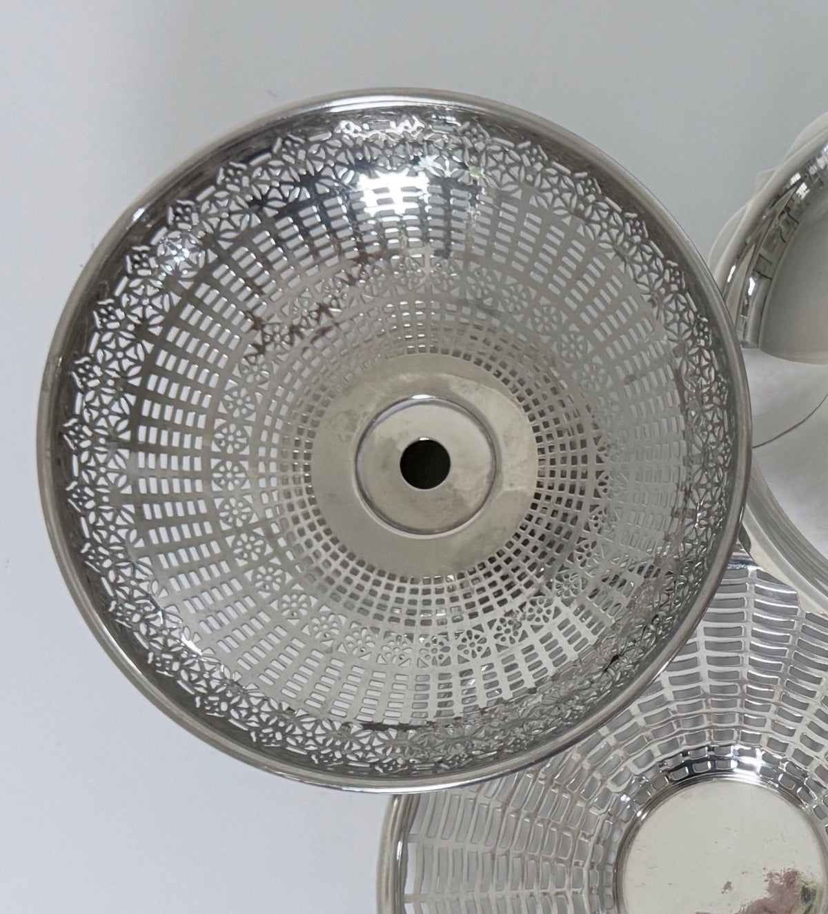 Pierced Pedestal Silverplate Bowl