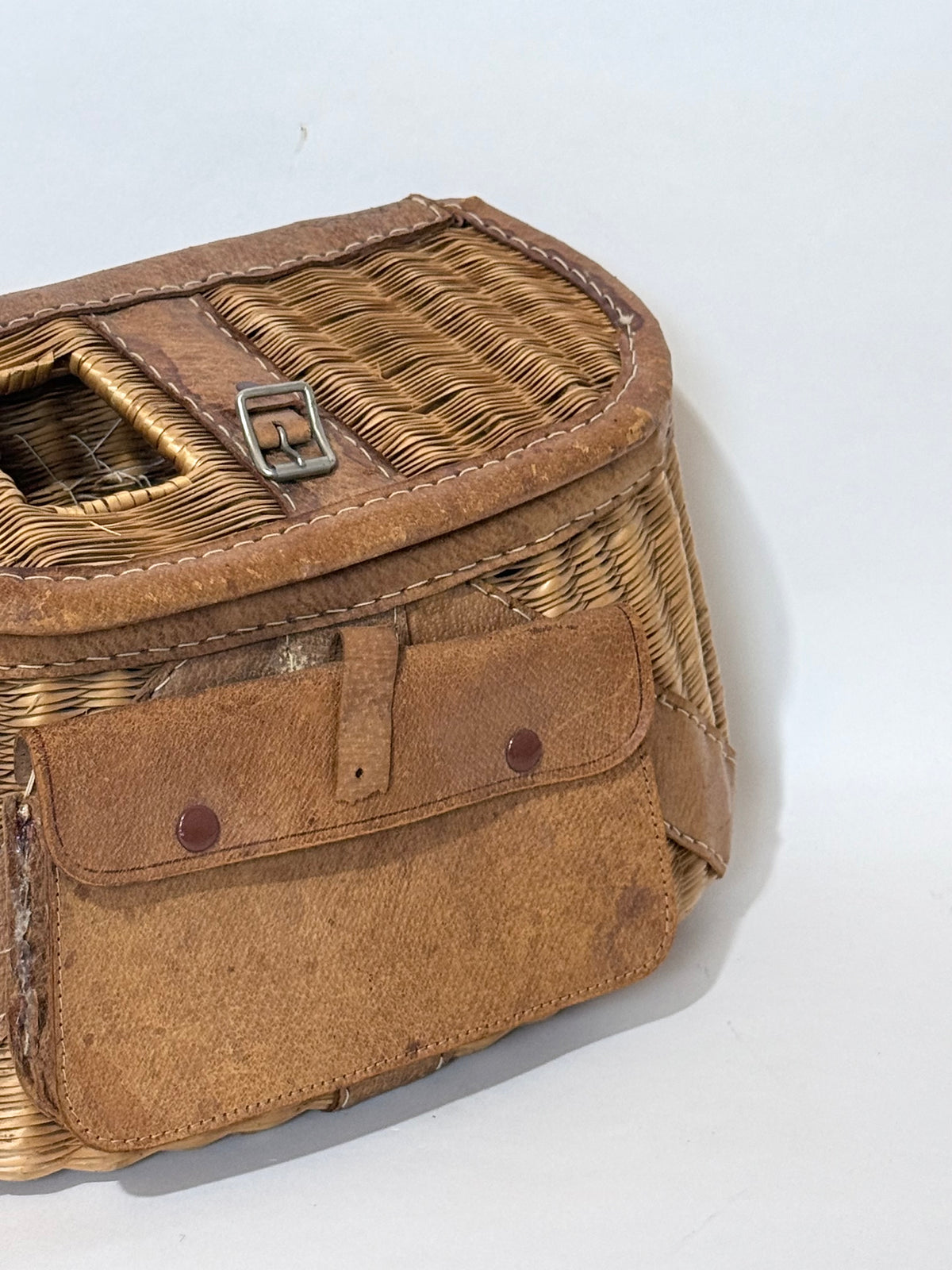 Vintage Wicker Fishing Creel
