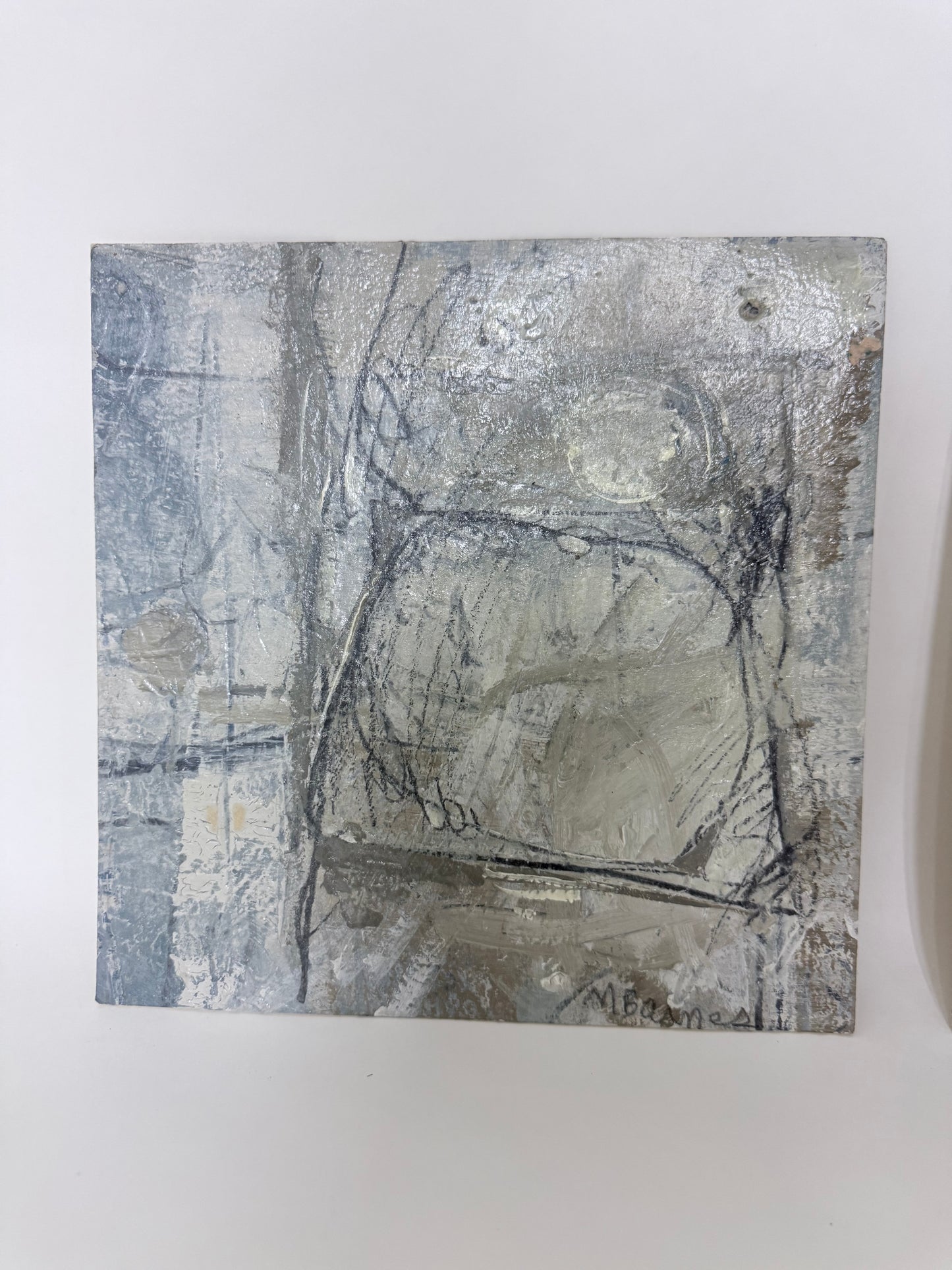 Pair of Original Abstract Mixed Media Paintings