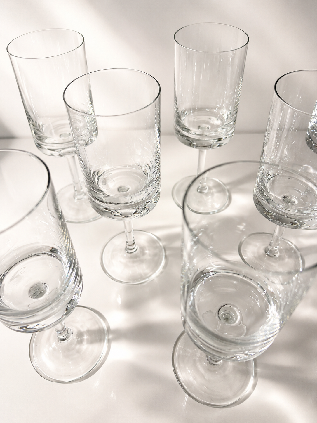 Vintage Stemmed  Glasses | Set of 10