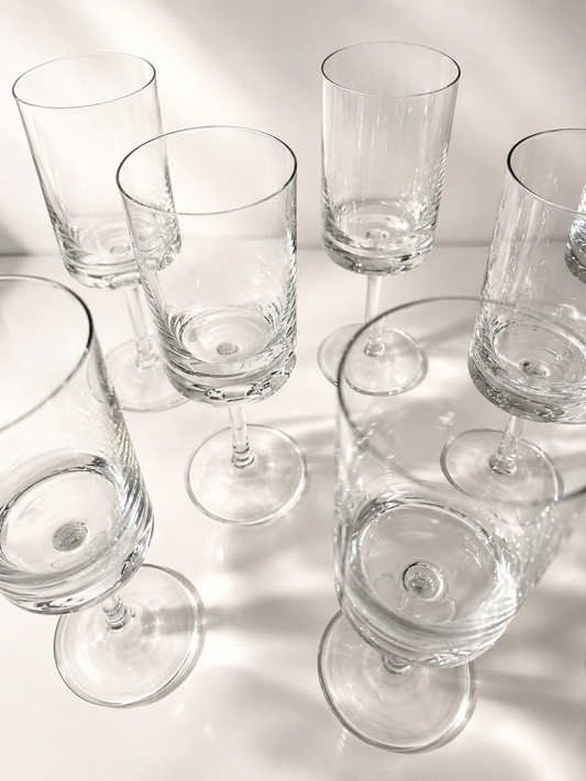 Vintage Stemmed  Glasses | Set of 10