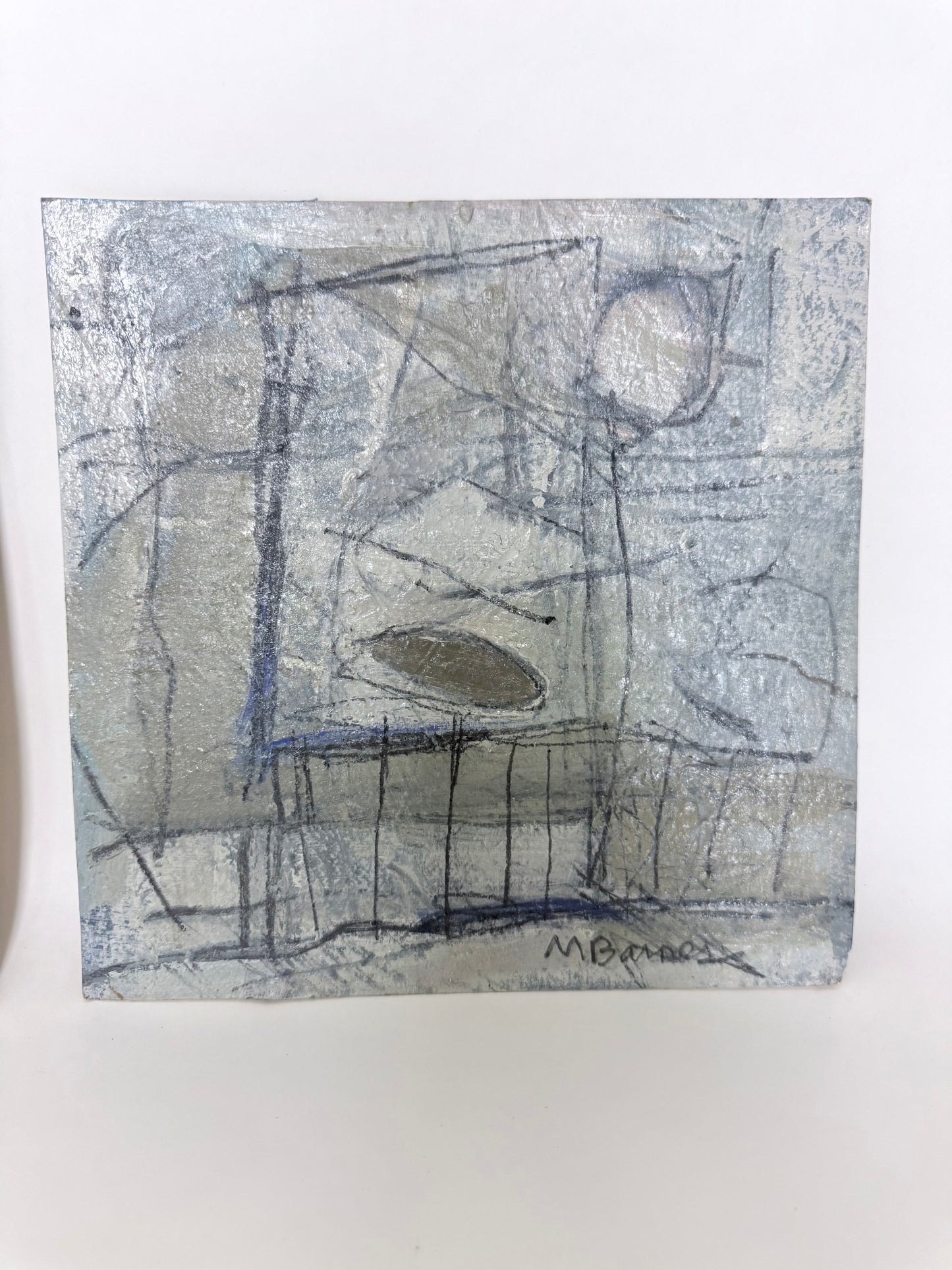 Pair of Original Abstract Mixed Media Paintings
