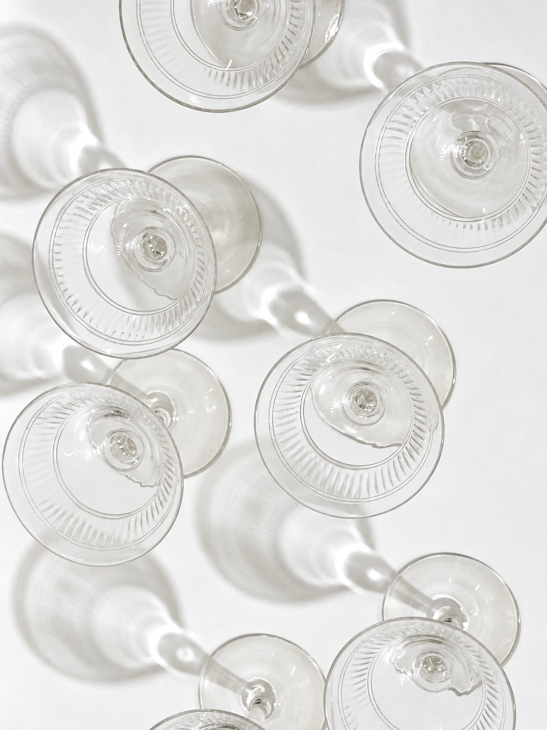 Vintage Coupe Glasses [ set of 7 ]