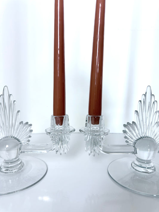 Art Deco Double Candleholder | Pair