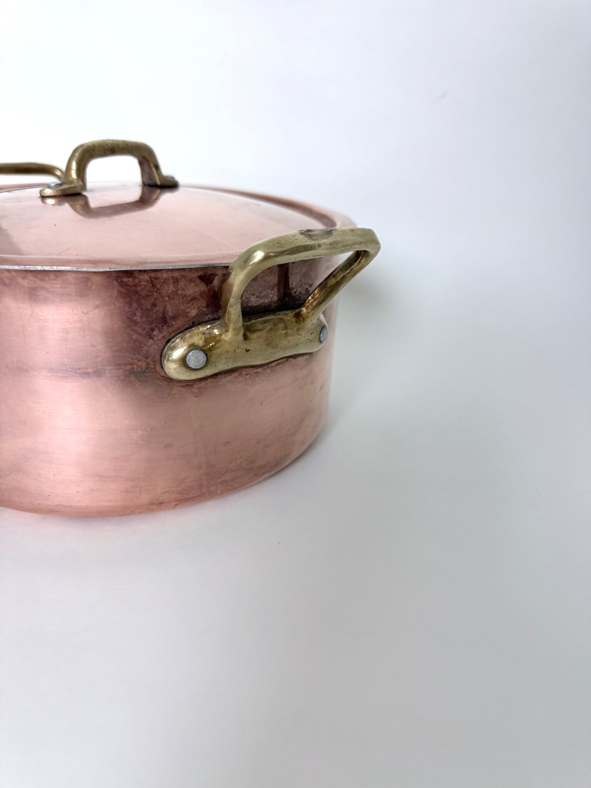 9" French Copper Pot with Lid