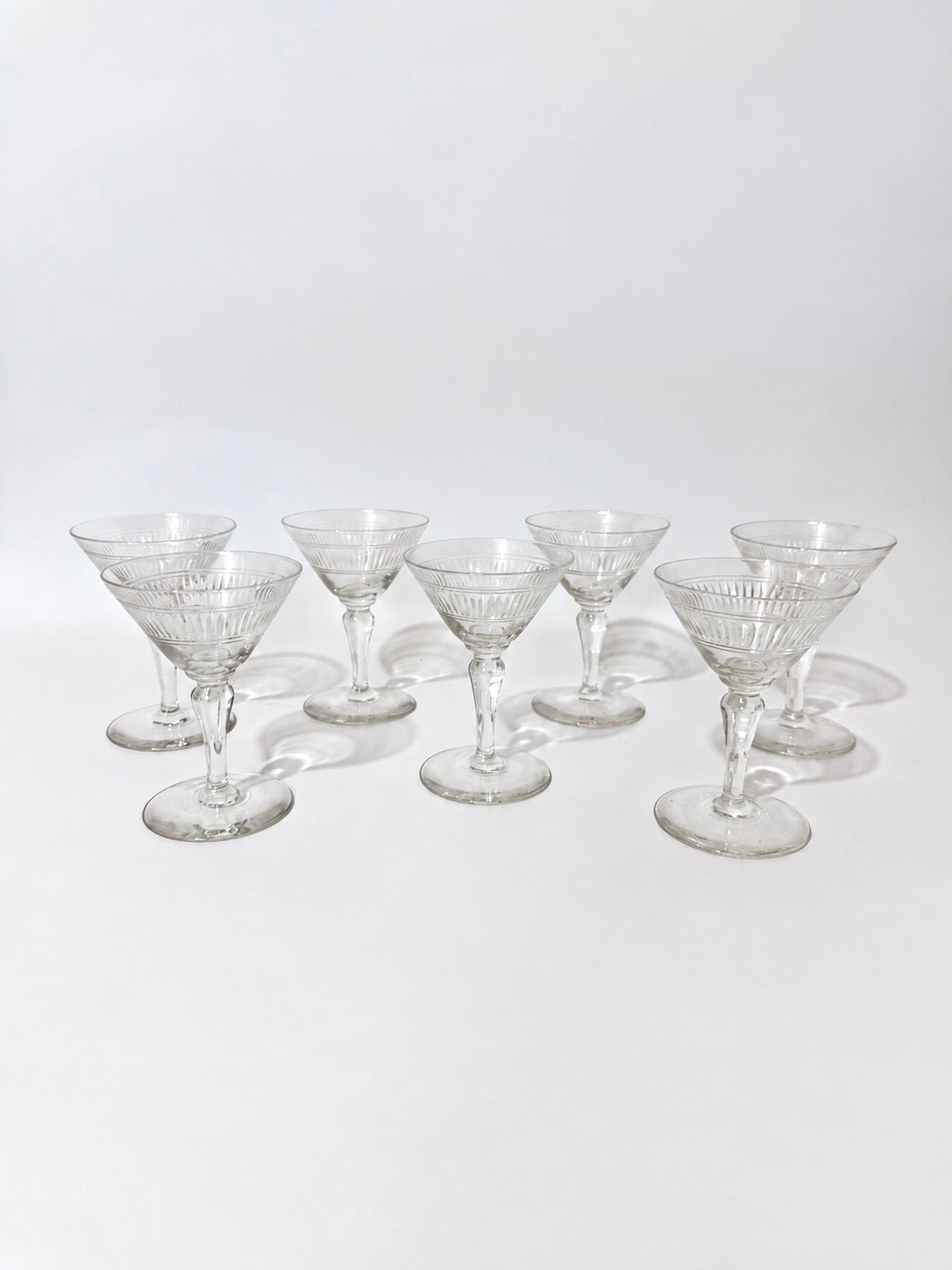 Vintage Coupe Glasses [ set of 7 ]