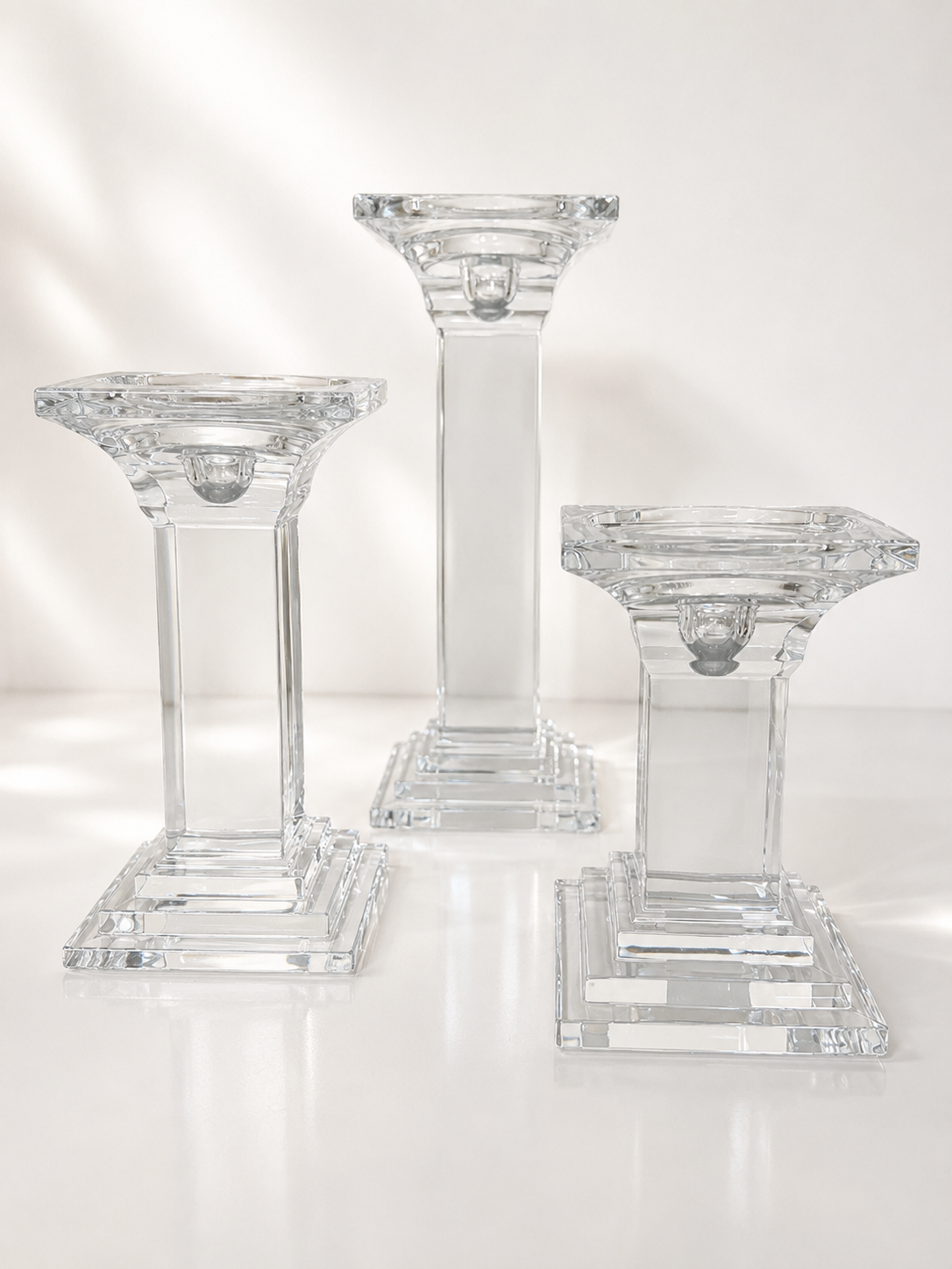 Crystal Candle Holders | Set of 3
