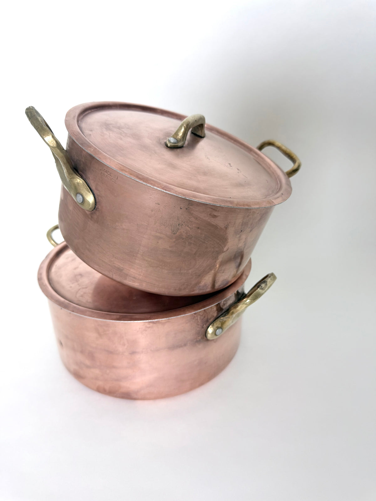9" French Copper Pot with Lid