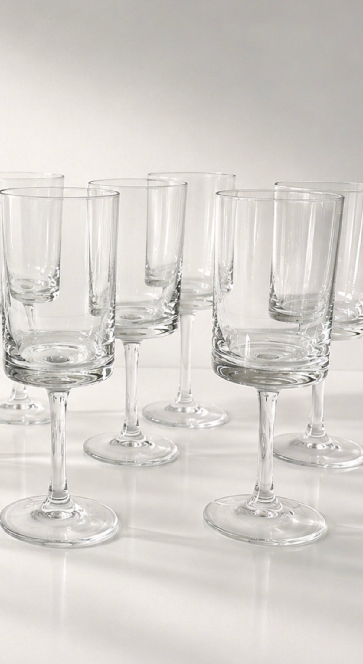 Vintage Stemmed  Glasses | Set of 10