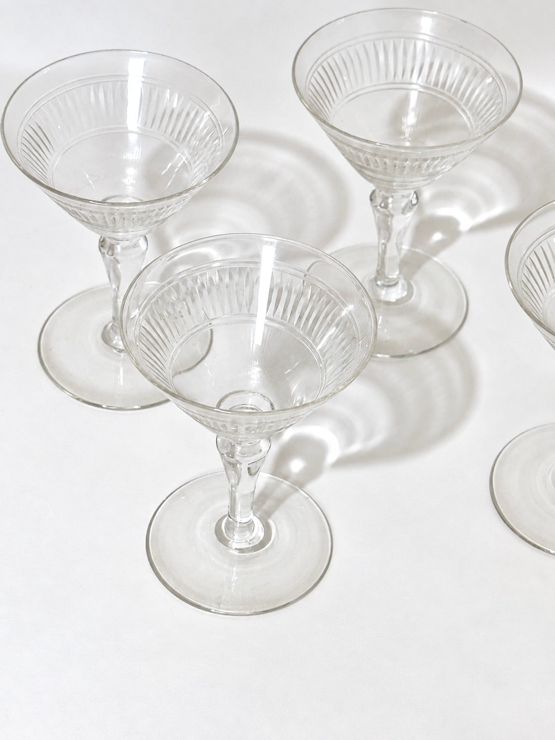 Vintage Coupe Glasses [ set of 7 ]