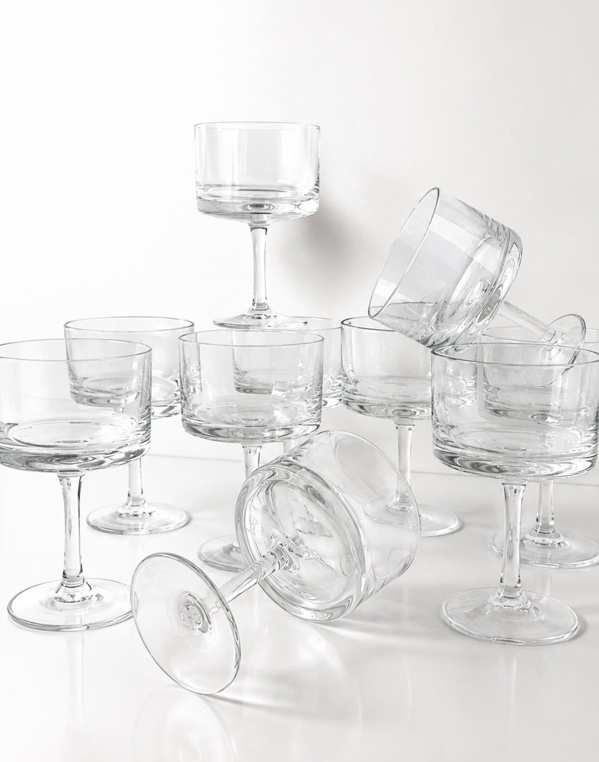 Vintage Coupe Champagne Glasses | Set of 10