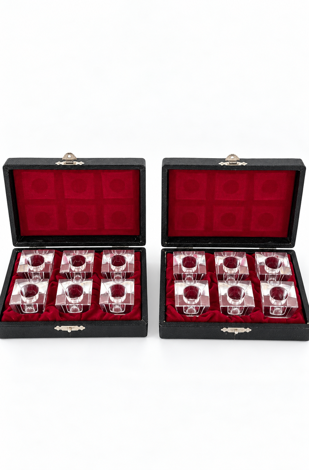 Set of 10 Vintage Glass Individual Salt Cellars