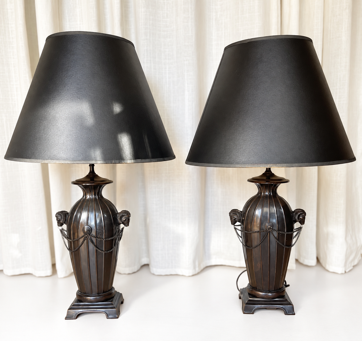Neoclassical Revival bronze Table Lamps